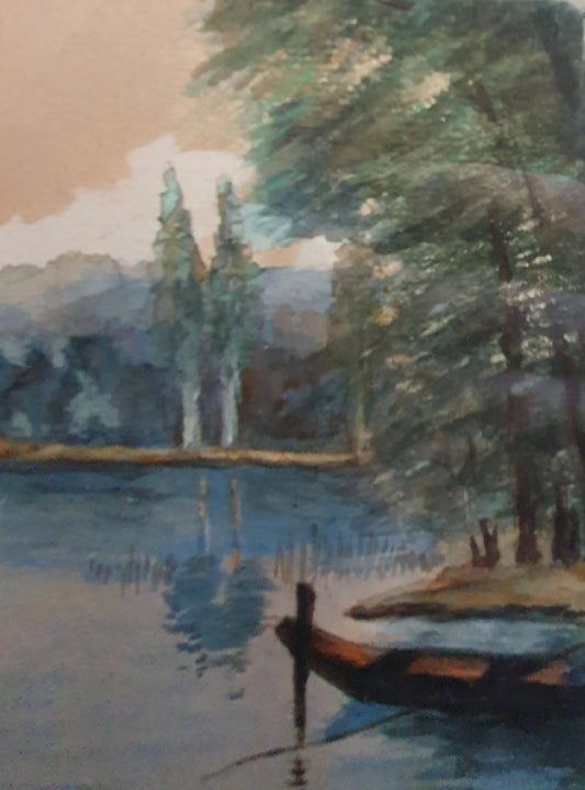 ME Bailly “La Marne a Champigny” Acquerello