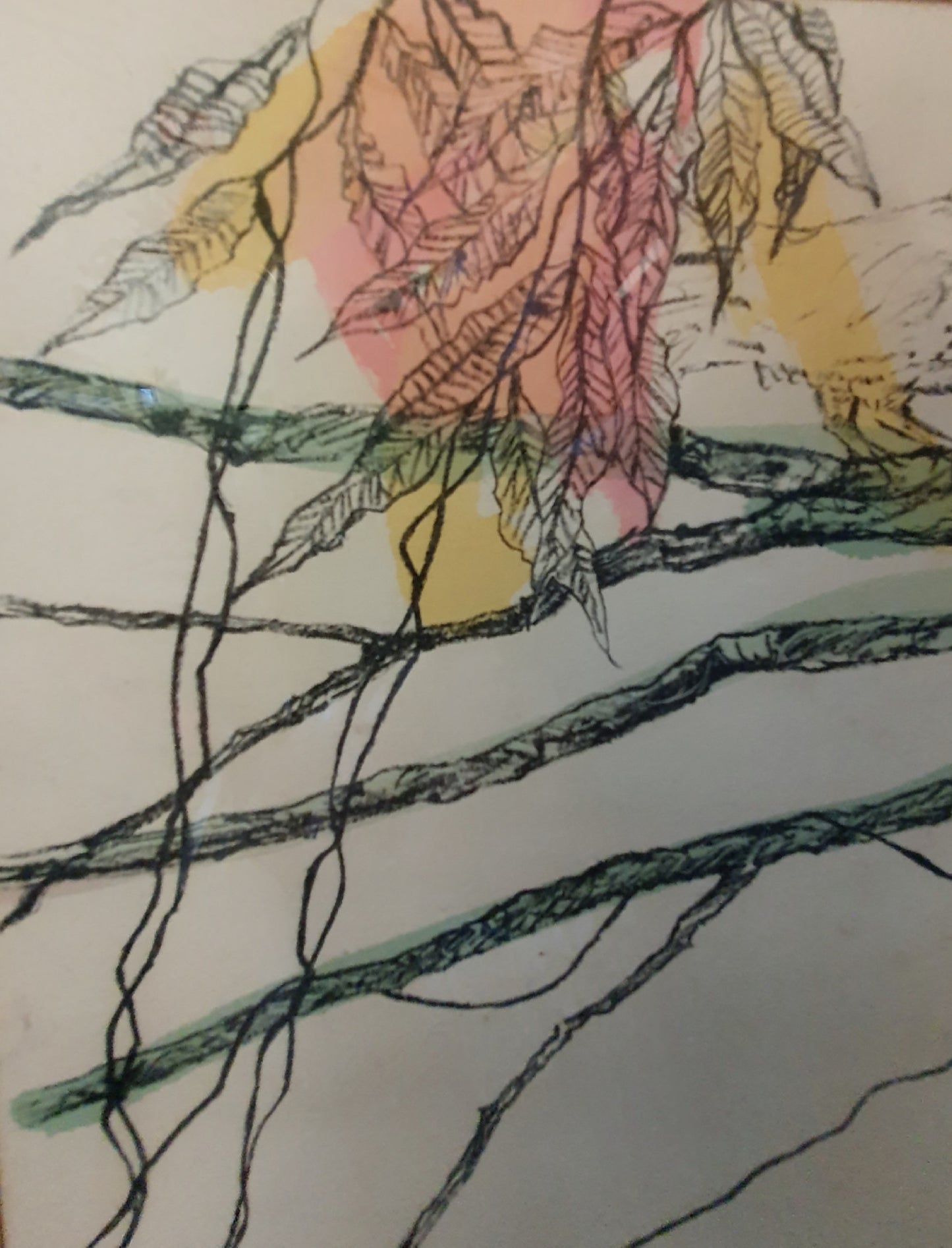 1970's Female Nude Watercolour signed