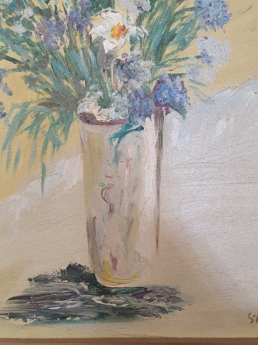 Natura morta floreale degli anni '50 circa