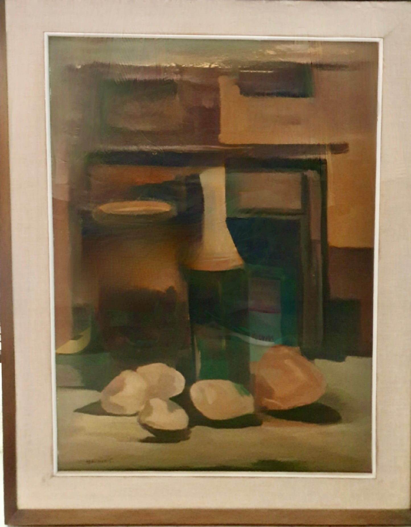 Natura morta di metà secolo in stile cubista