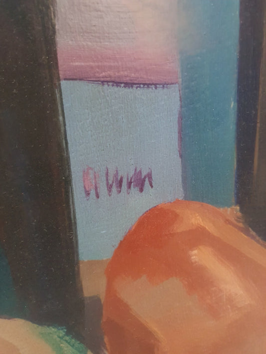 Natura morta di metà secolo in stile cubista