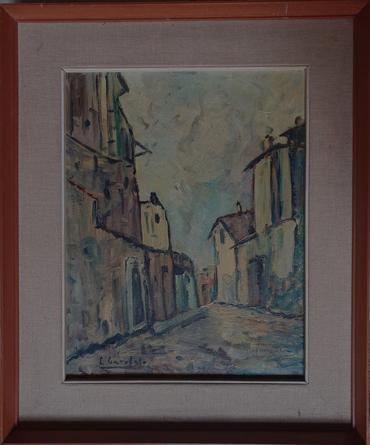 An Early Mid Century Italian Village Street Scene
