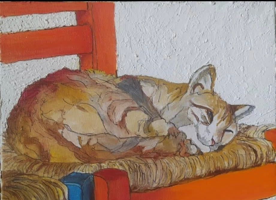 "Lasciatemi Qui" (Lasciatemi qui) Pittura a olio italiana di Elena Galimberti