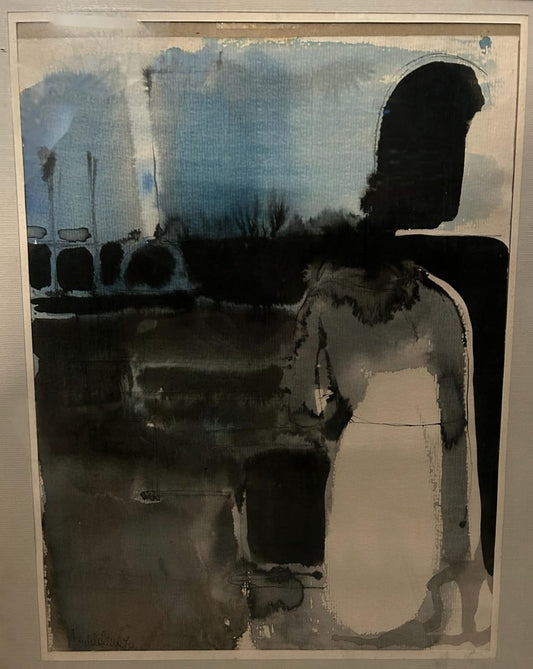 A Whimsical Mid Century Abstract Watercolour