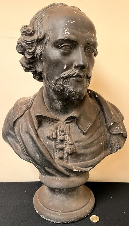 Late 19th century Pottery Bust of Shakespeare