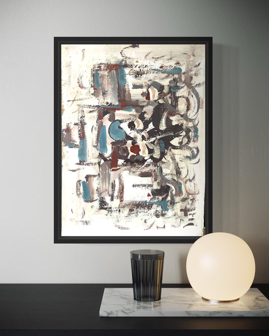 Alvaro Danti (Livorno Italy, 1911-1985) 1950/60’s Interesting Italian Abstract