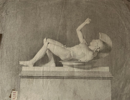 19th Century Florence School Pencil Drawing of a Nude Centurian