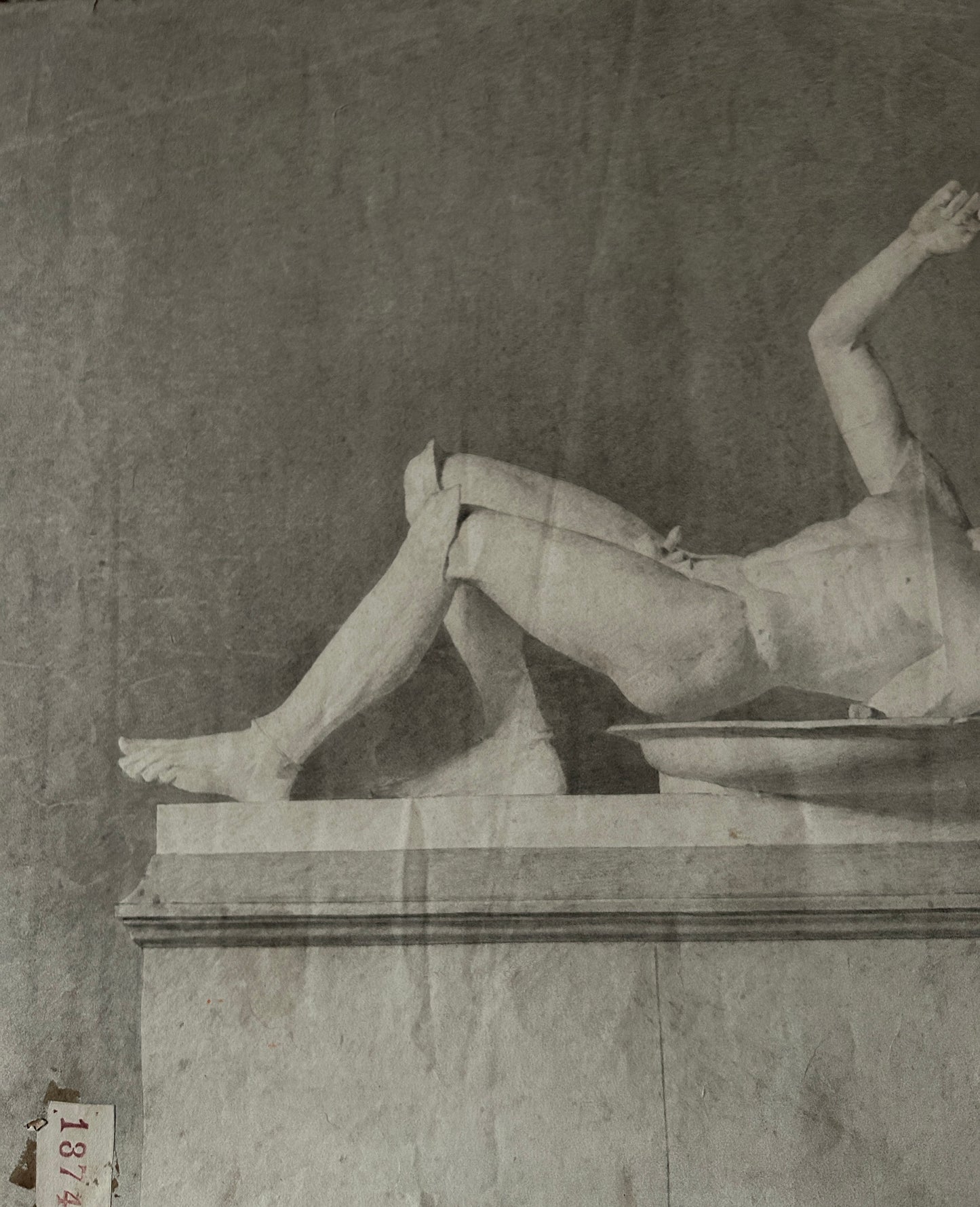 19th Century Florence School Pencil Drawing of a Nude Centurian