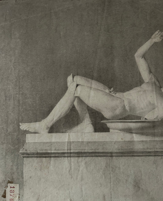 19th Century Florence School Pencil Drawing of a Nude Centurian