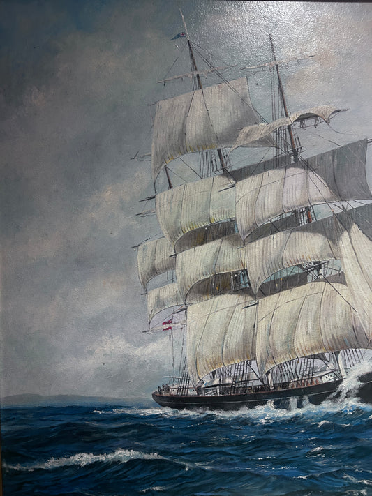 Tall Ship Oil Painting By David Mc Carroll