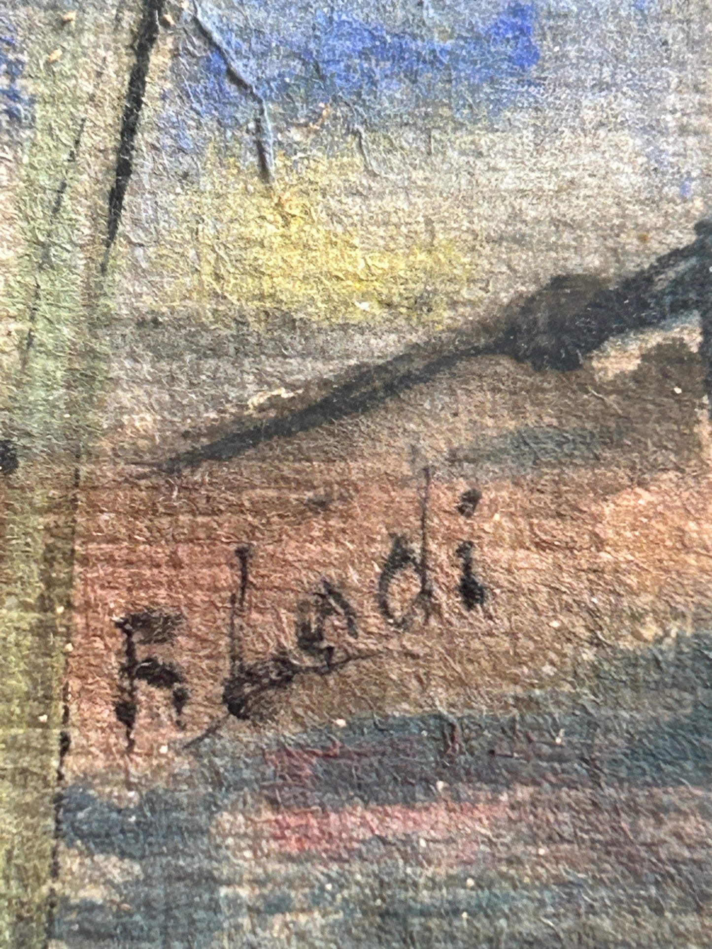 Watercolour of Two Wading Herons in Gilt Frame