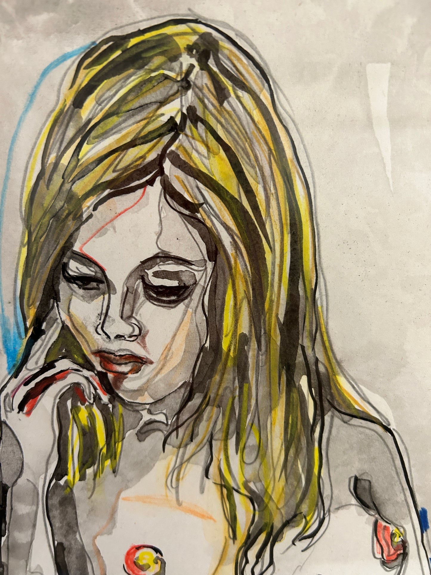 Nudo femminile seduto di Franck Scurti