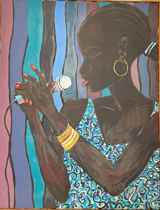 Vox by S. Anciollotti, Italian oil on Canvas 1994