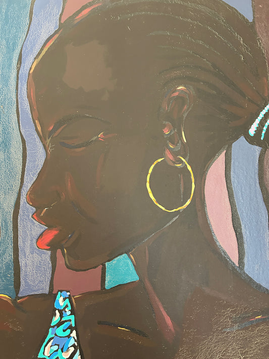 Vox by S. Anciollotti, Italian oil on Canvas 1994