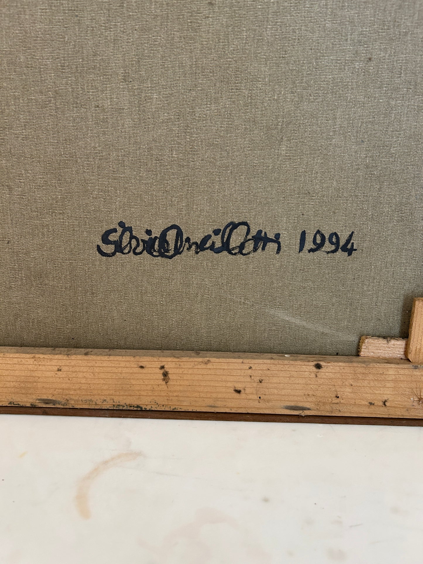 Vox by S. Anciollotti, Italian oil on Canvas 1994