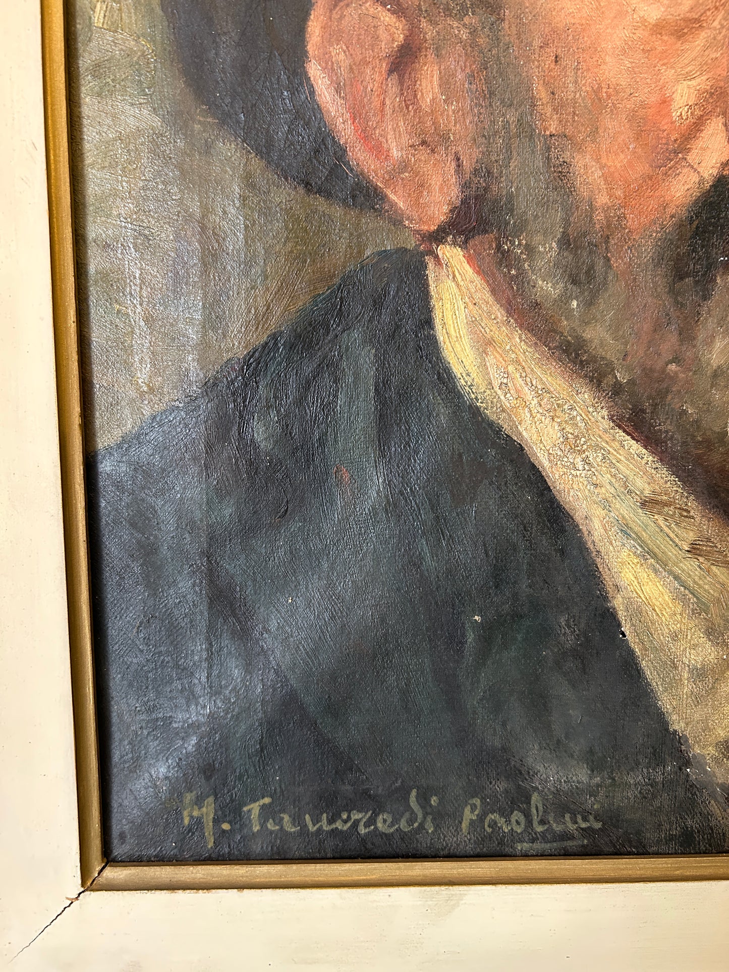 Ritratto italiano della fine del XIX e dell'inizio del XX secolo di un uomo italiano