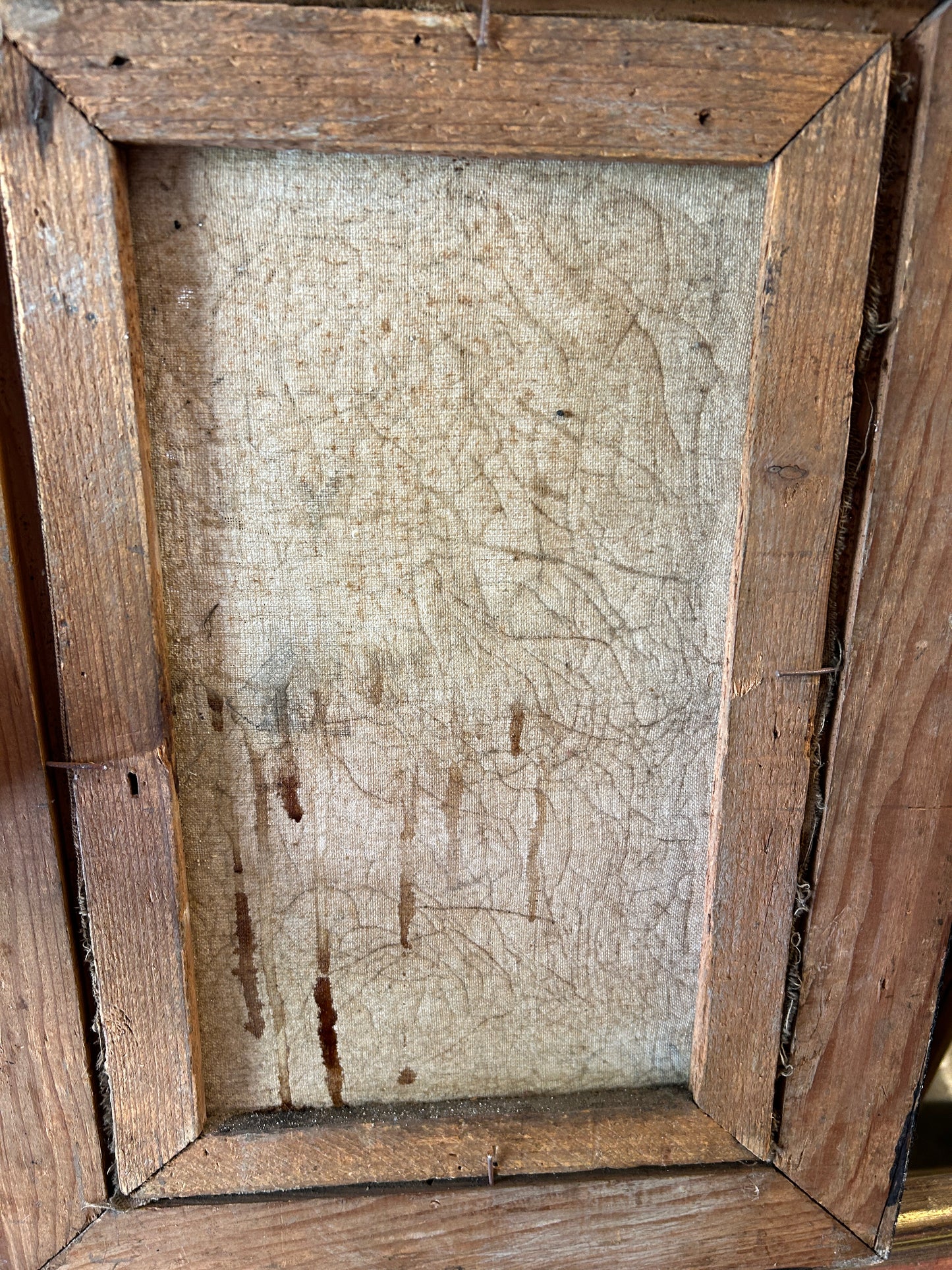 Early 20th Century Italian Flower Girl Oil on Canvas