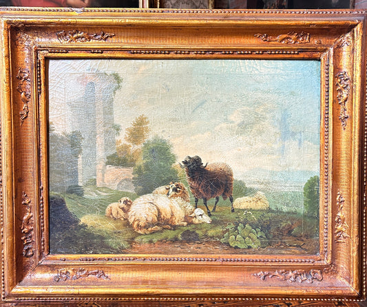 Arieti e pecore tra le rovine del Lazio C1830