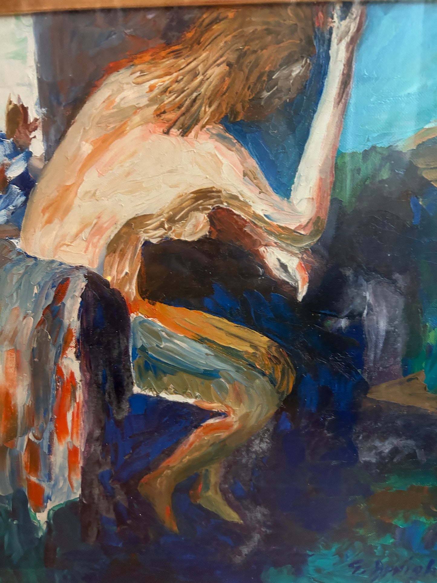 L'abbanta (Lui la abbandona) Olio su tela C1973