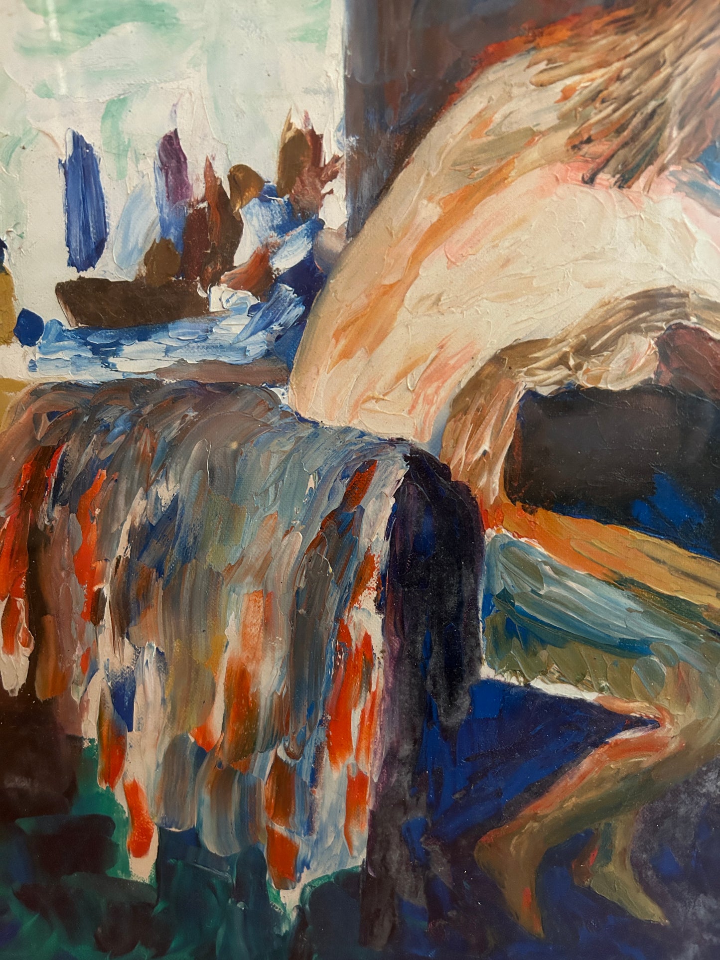 L'abbanta (Lui la abbandona) Olio su tela C1973