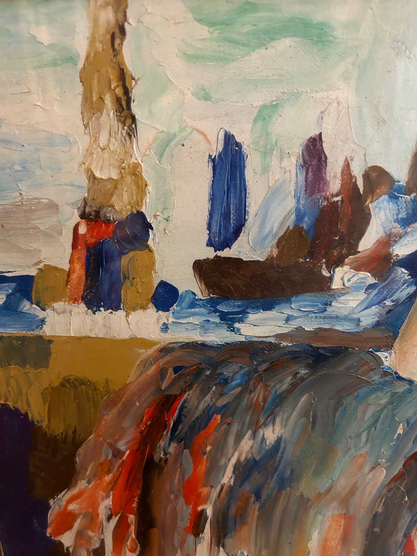 L'abbanta (Lui la abbandona) Olio su tela C1973