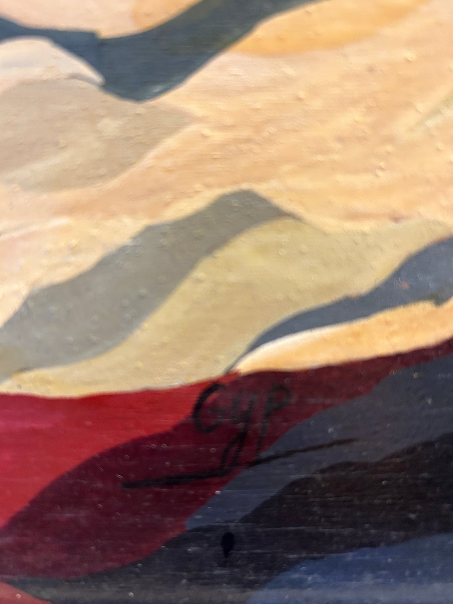 Abstract Black and White Swans by Vittoria Gomez Palome Oil on Board