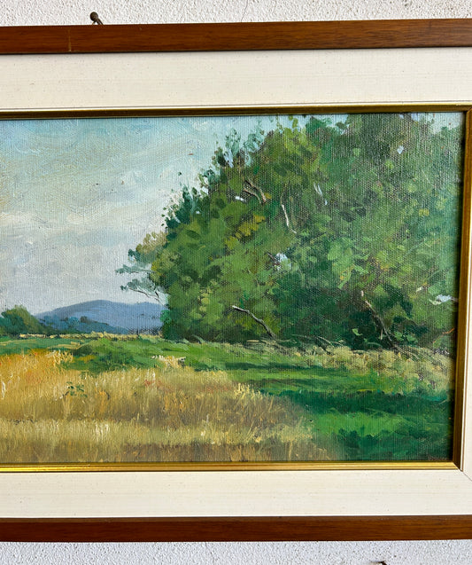 "Tombolo" di Carl Land Paesaggio toscano Olio su tela C1970