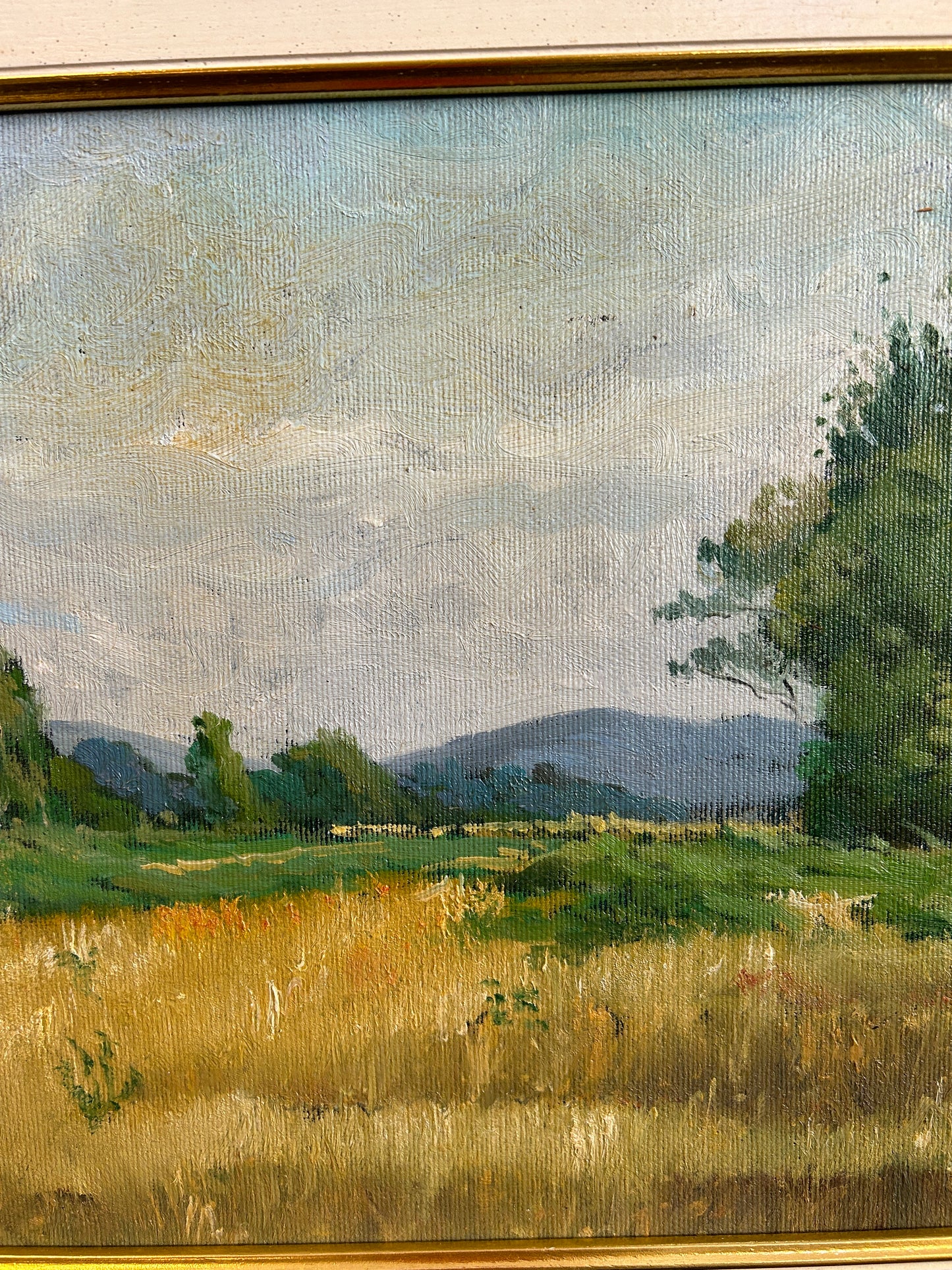 "Tombolo" di Carl Land Paesaggio toscano Olio su tela C1970