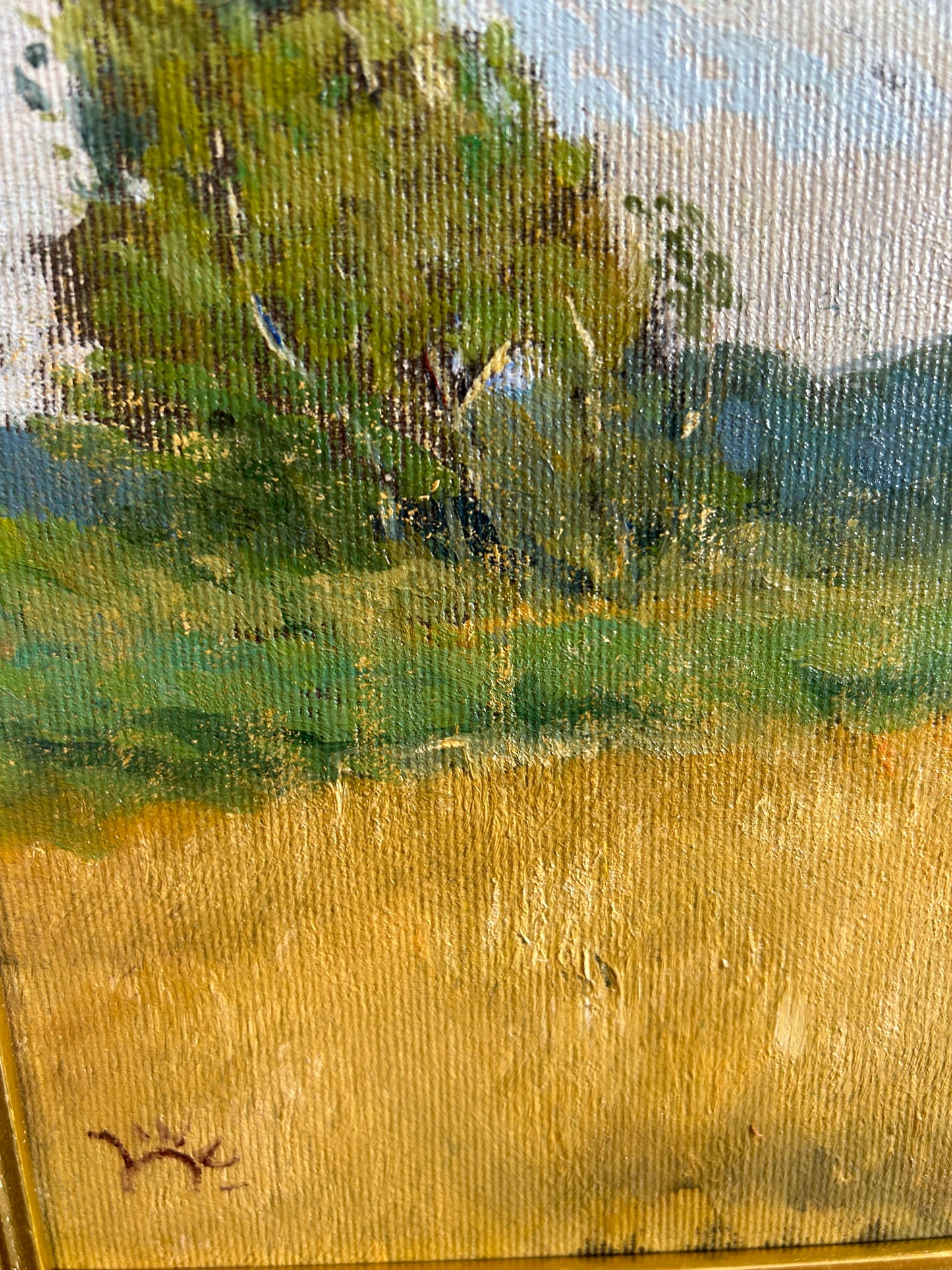 "Tombolo" di Carl Land Paesaggio toscano Olio su tela C1970