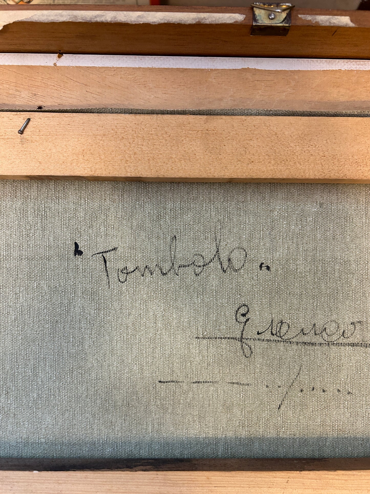 "Tombolo" di Carl Land Paesaggio toscano Olio su tela C1970