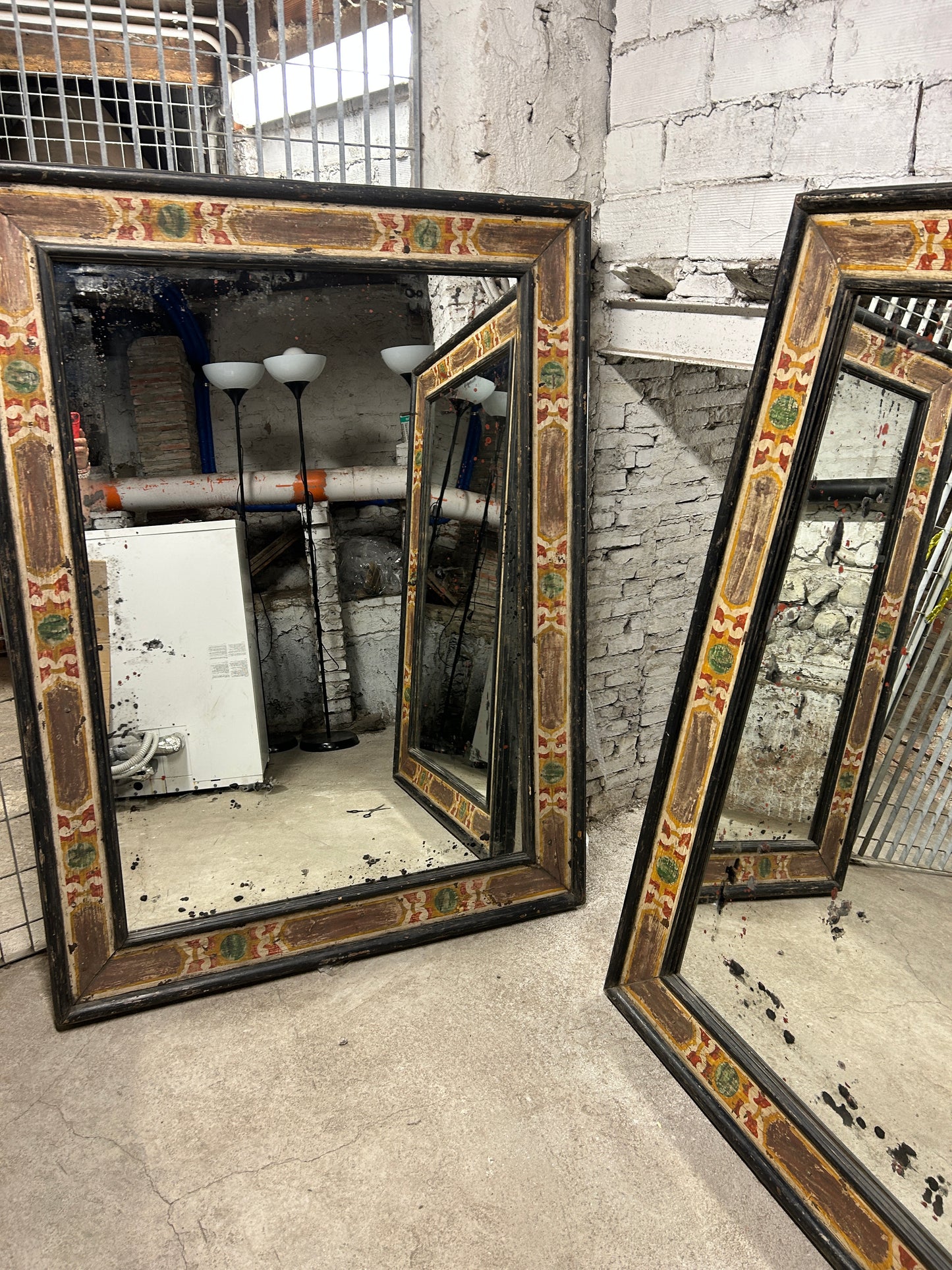Antique Italian (early 19th Century) Carved Wood Casetta Frame Mirrors