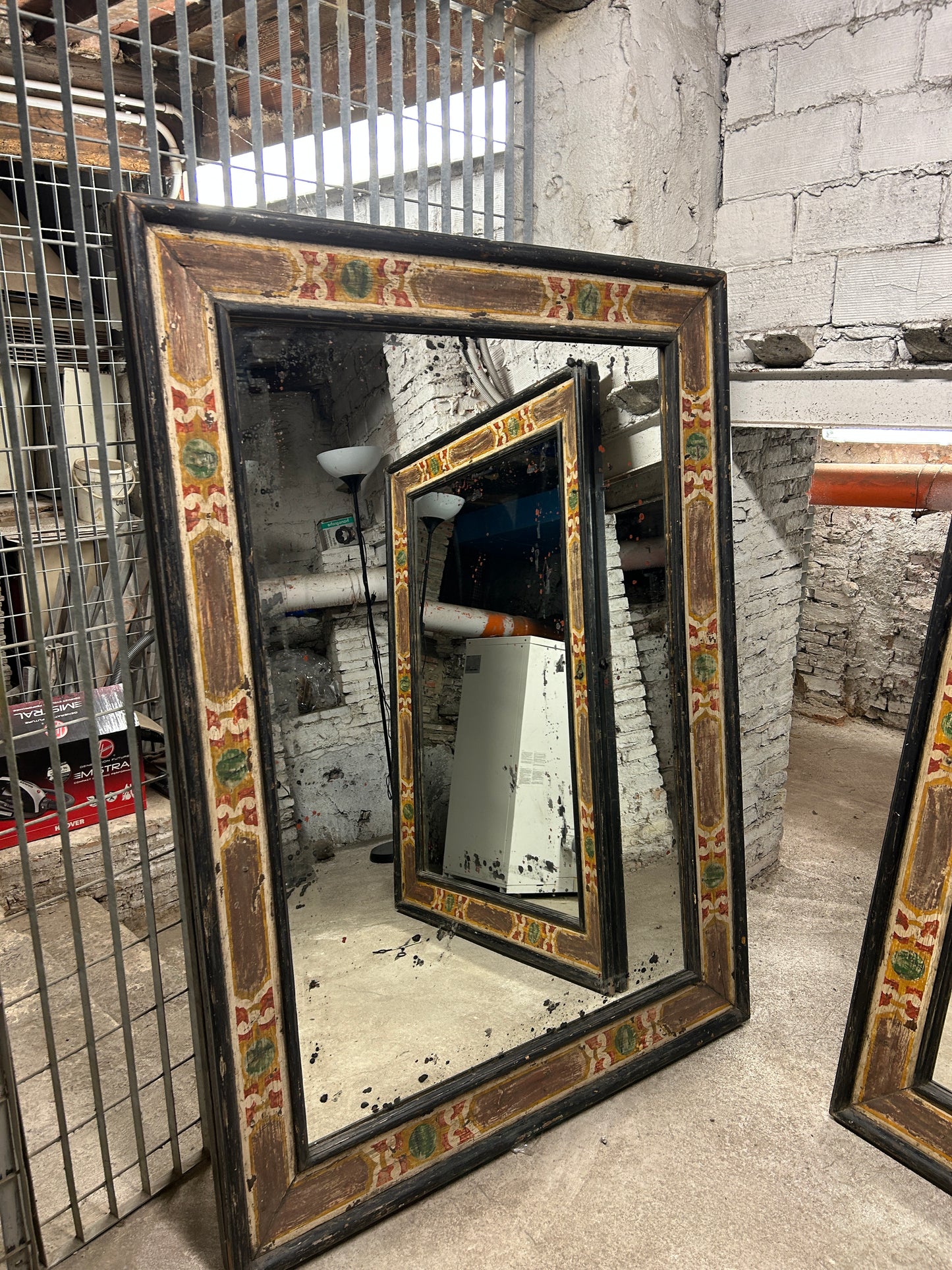 Antique Italian (early 19th Century) Carved Wood Casetta Frame Mirrors