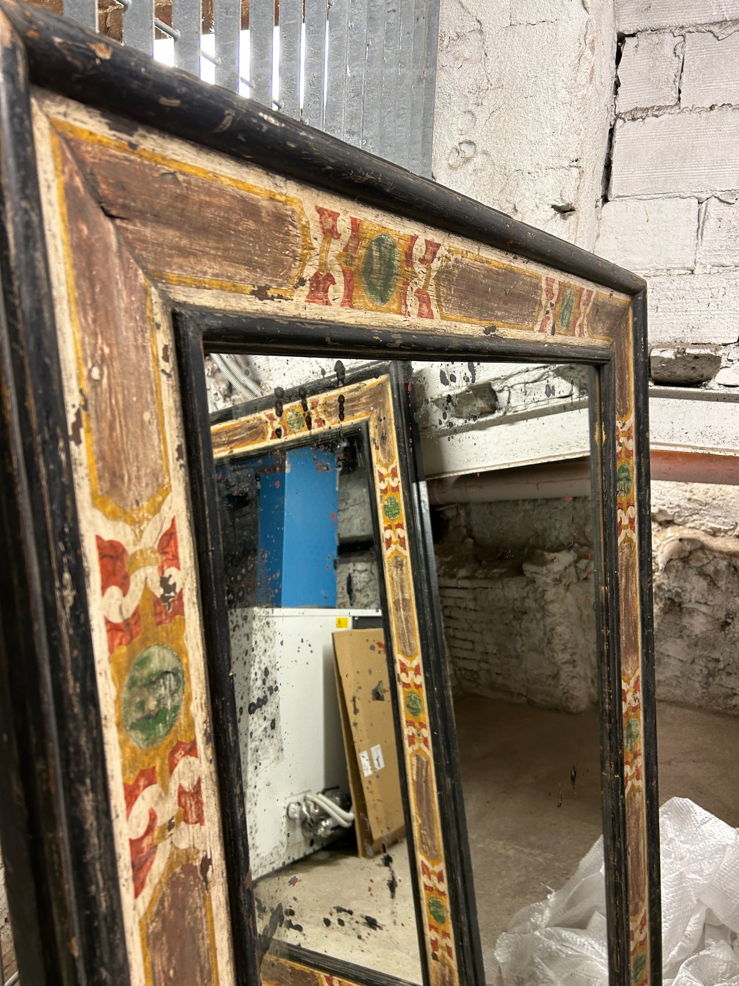 Antique Italian (early 19th Century) Carved Wood Casetta Frame Mirrors