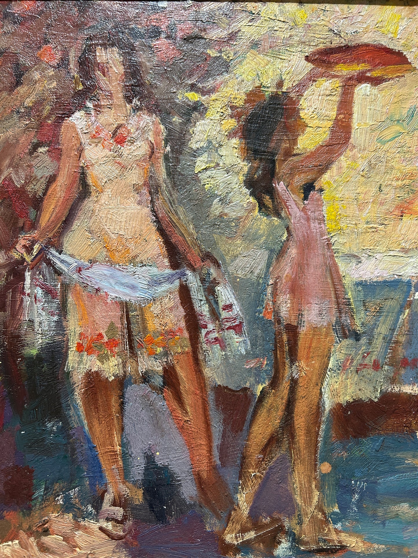 Mid Century Impressionist Family Gathering