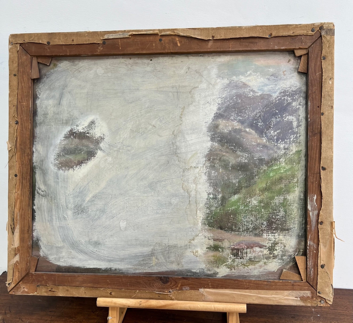 Landscape with a Canoe by DONALD BAIN 1904-1979 SCOTTISH COLOURIST OIL ON CANVAS C1940S