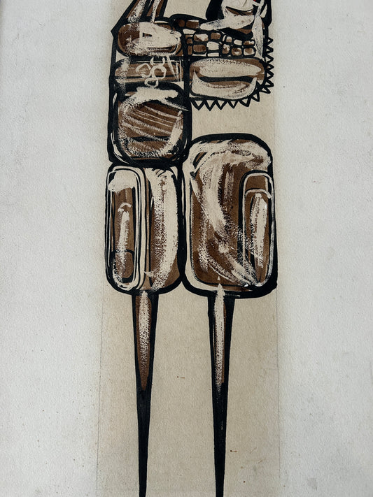 1950/60's Dada/Afro Cuban Horse Goauche on Board