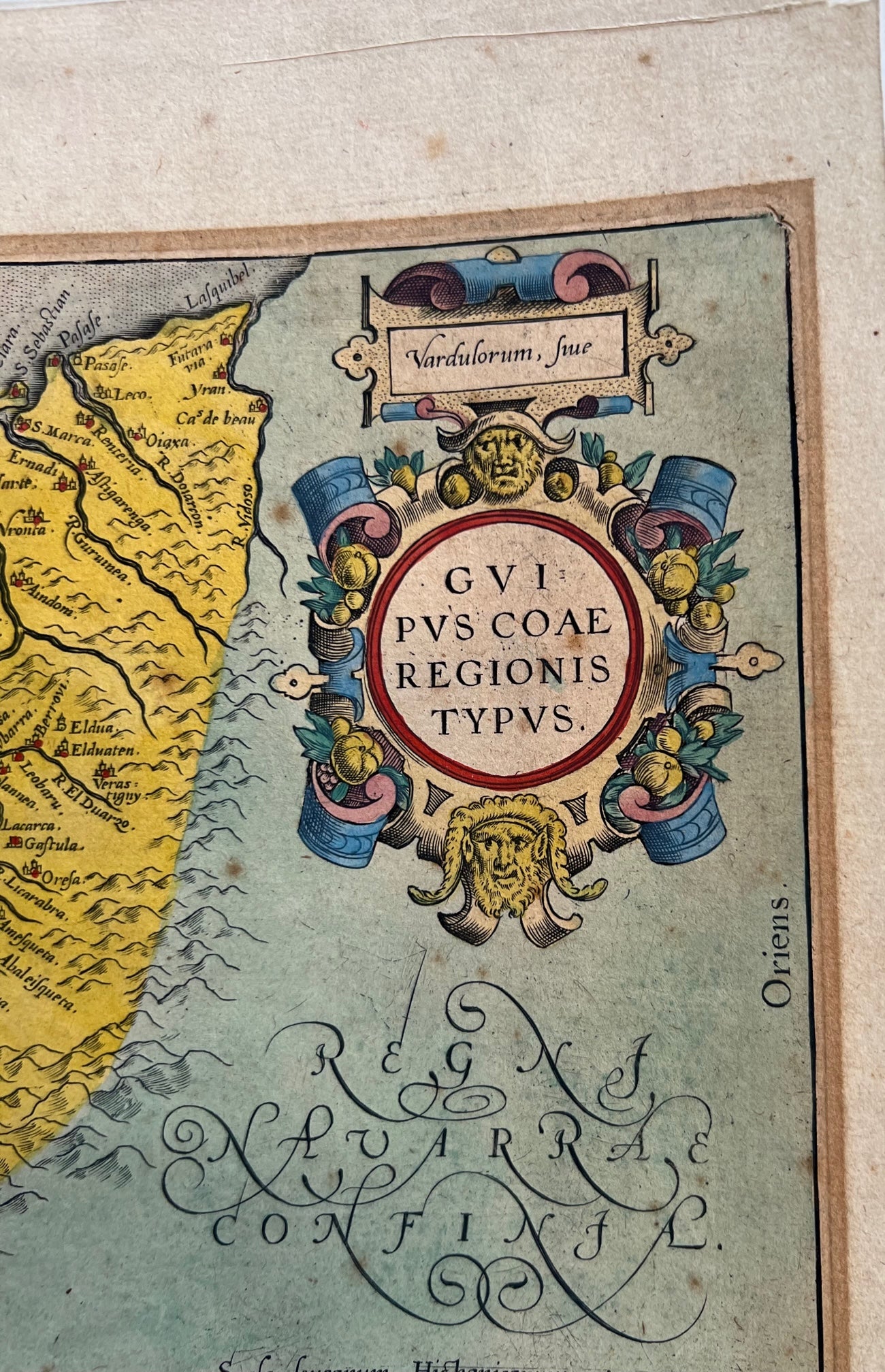 Early Ortelius map of Spain (Cadiz, Gibraltar etc) 1608