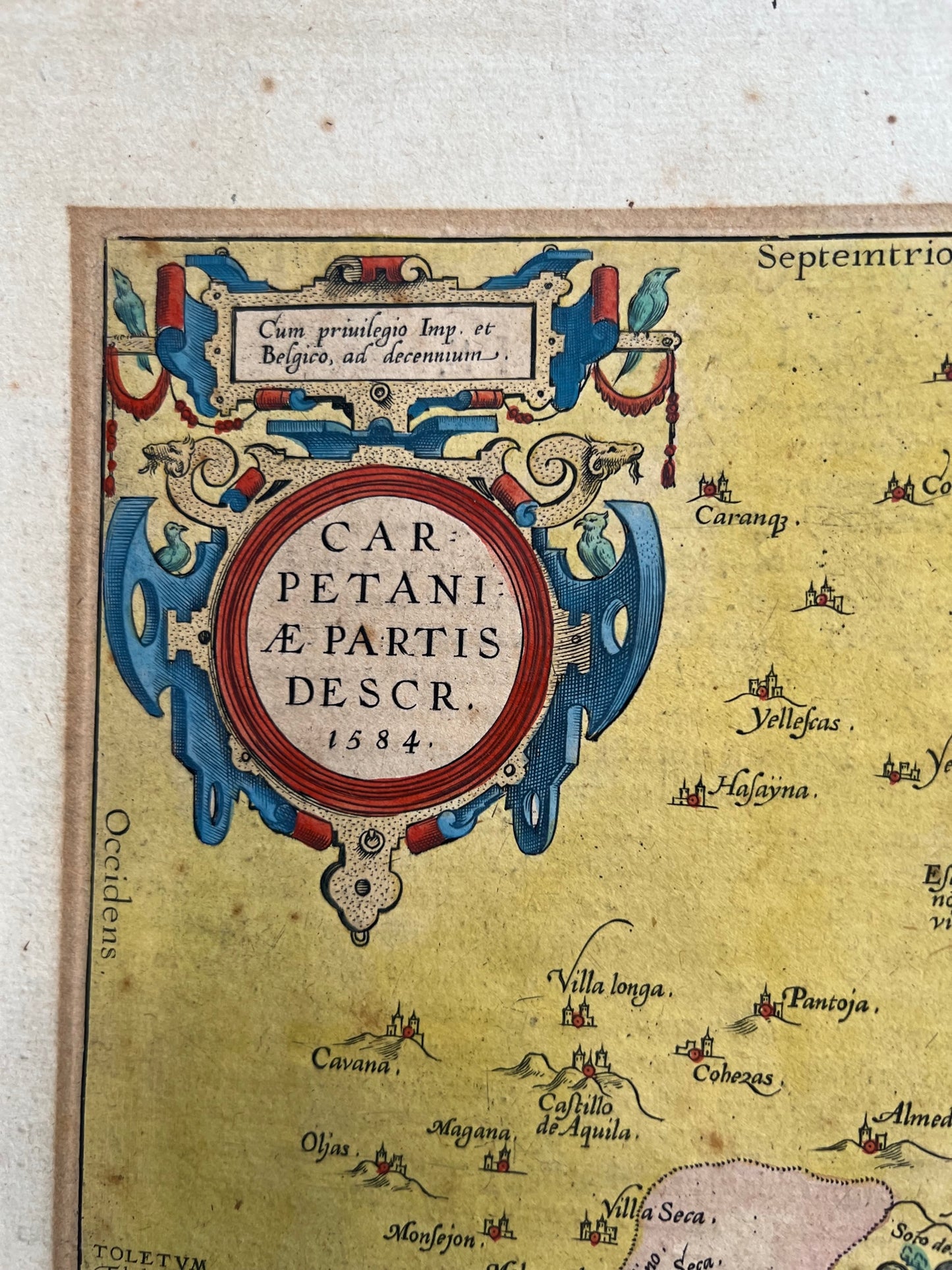 Early Ortelius map of Spain (Cadiz, Gibraltar etc) 1608