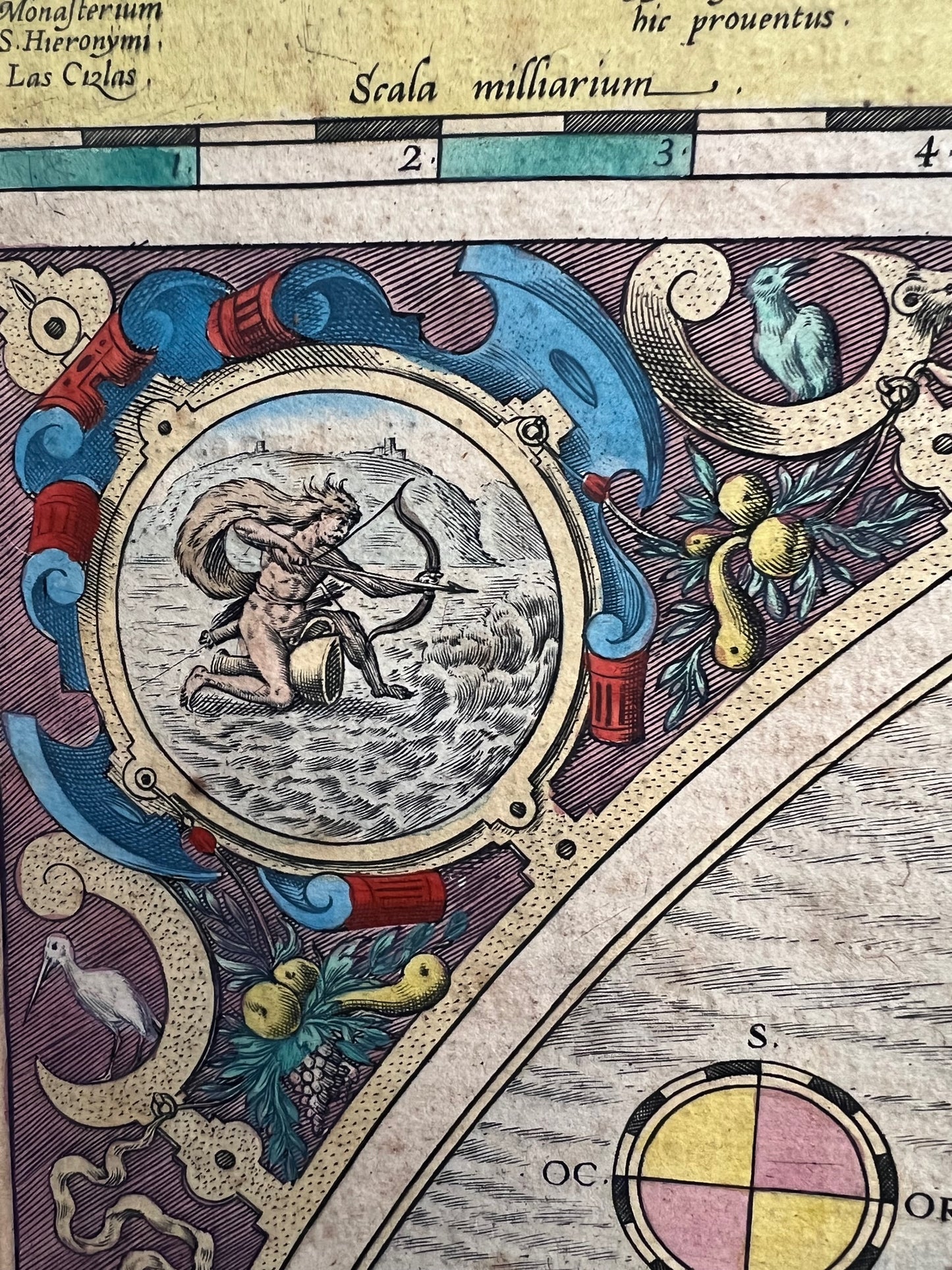 Early Ortelius map of Spain (Cadiz, Gibraltar etc) 1608