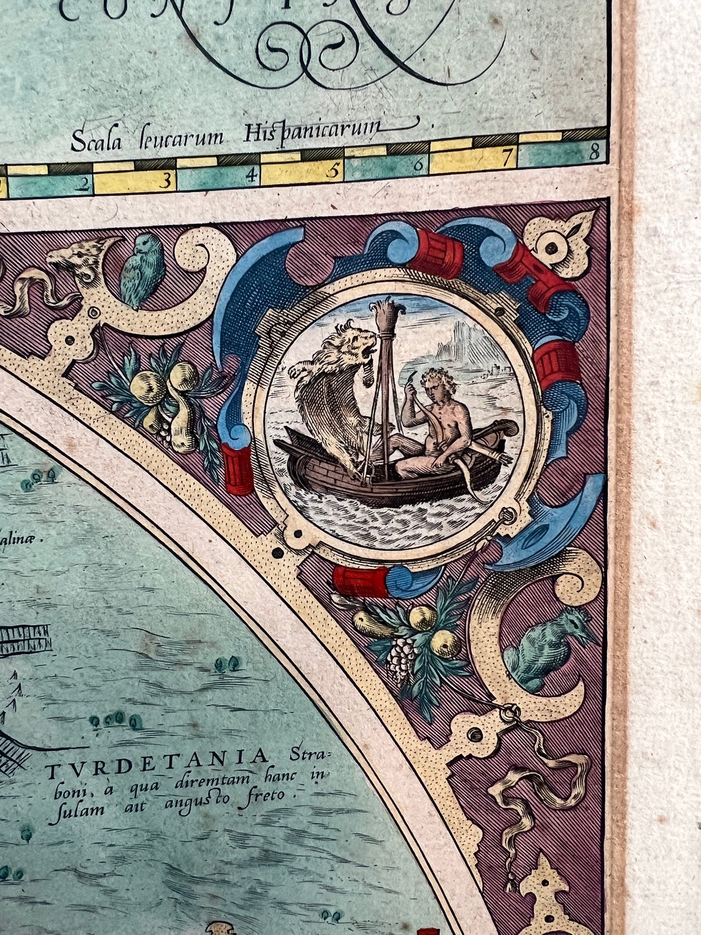 Early Ortelius map of Spain (Cadiz, Gibraltar etc) 1608