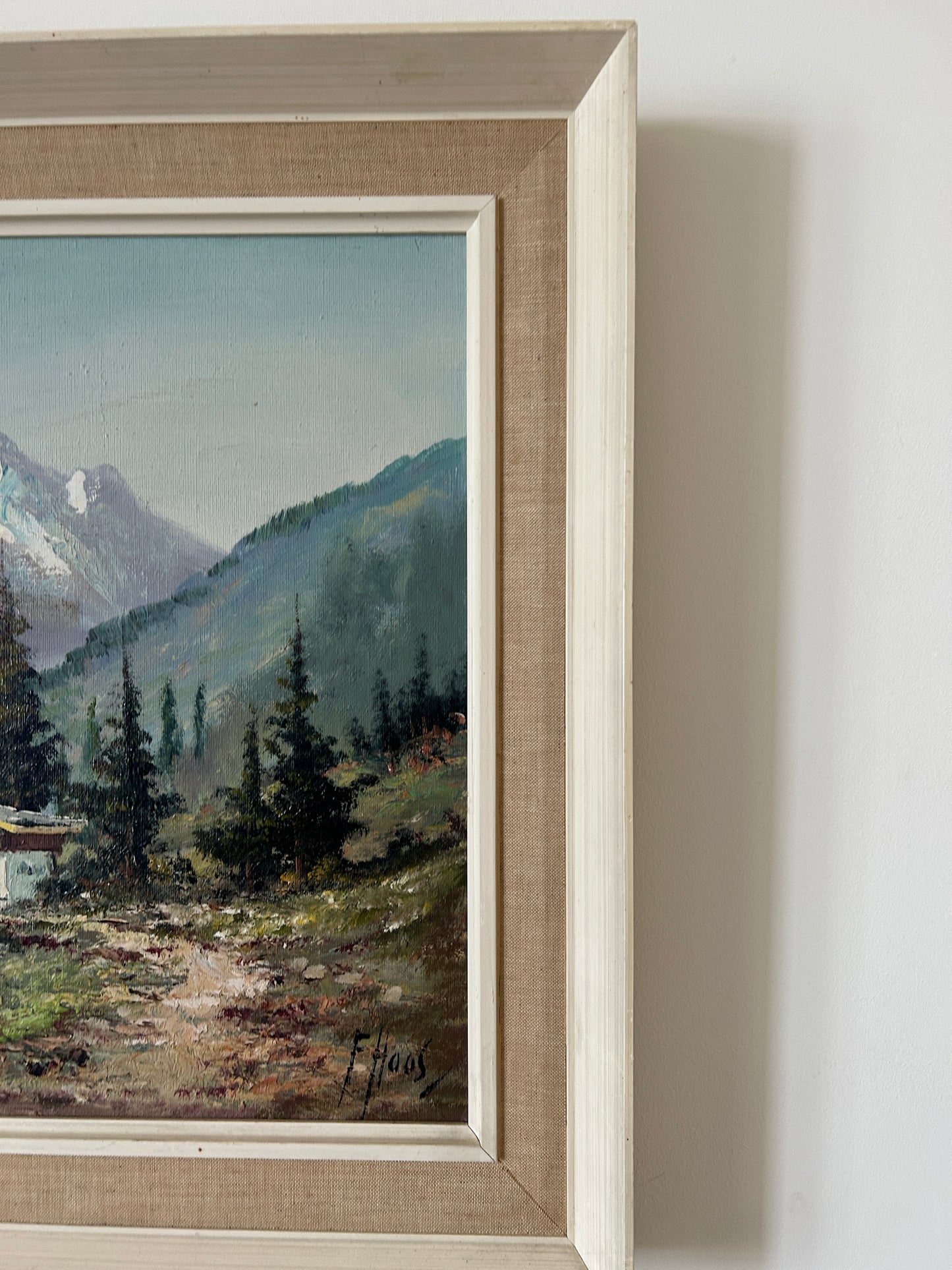 Frans Hoos Dutch 1884-1996 Swiss Alpine Chalet Scene