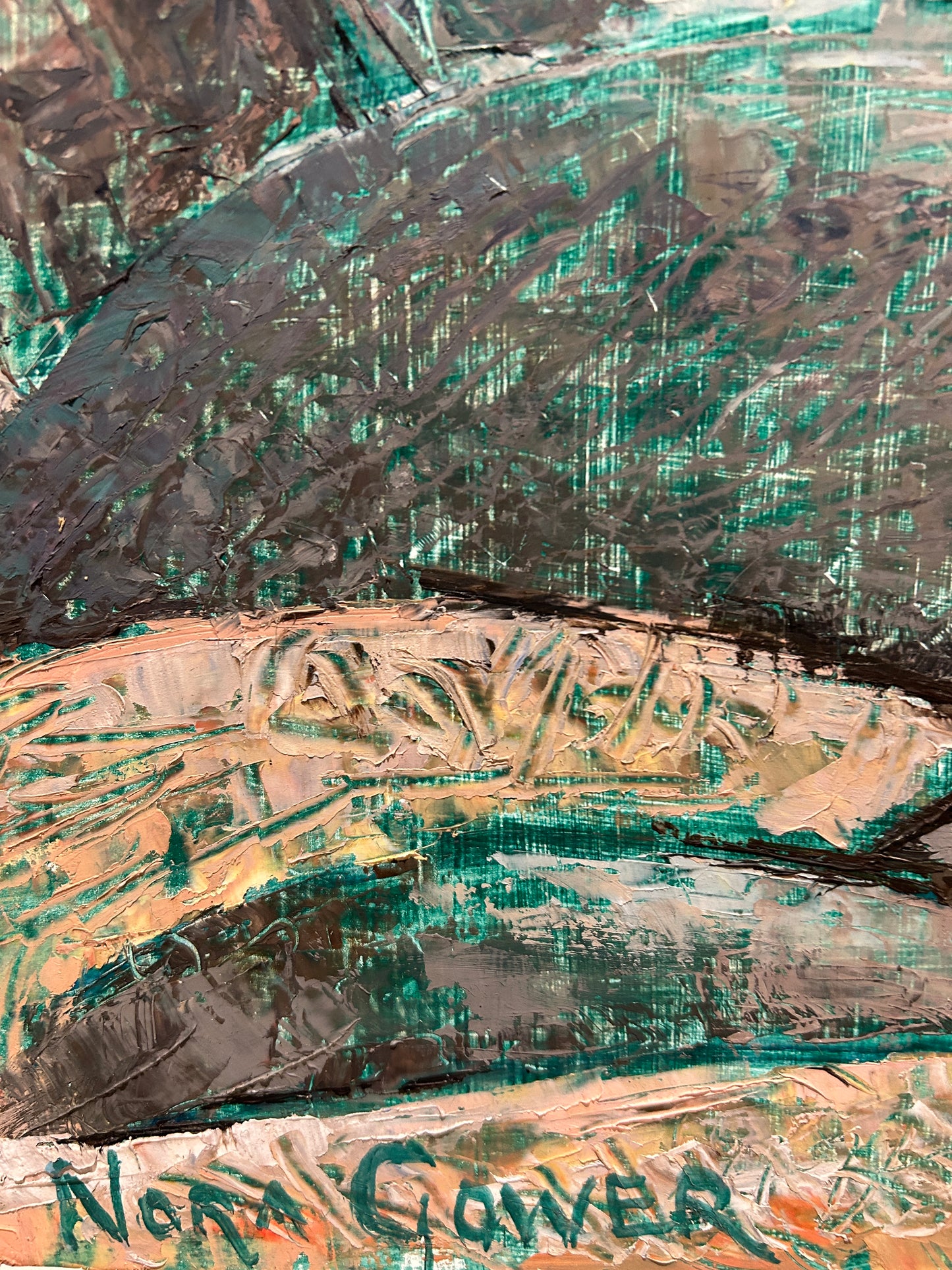 Perfect C 1950’s Vintage Abstract Coastal Landscape