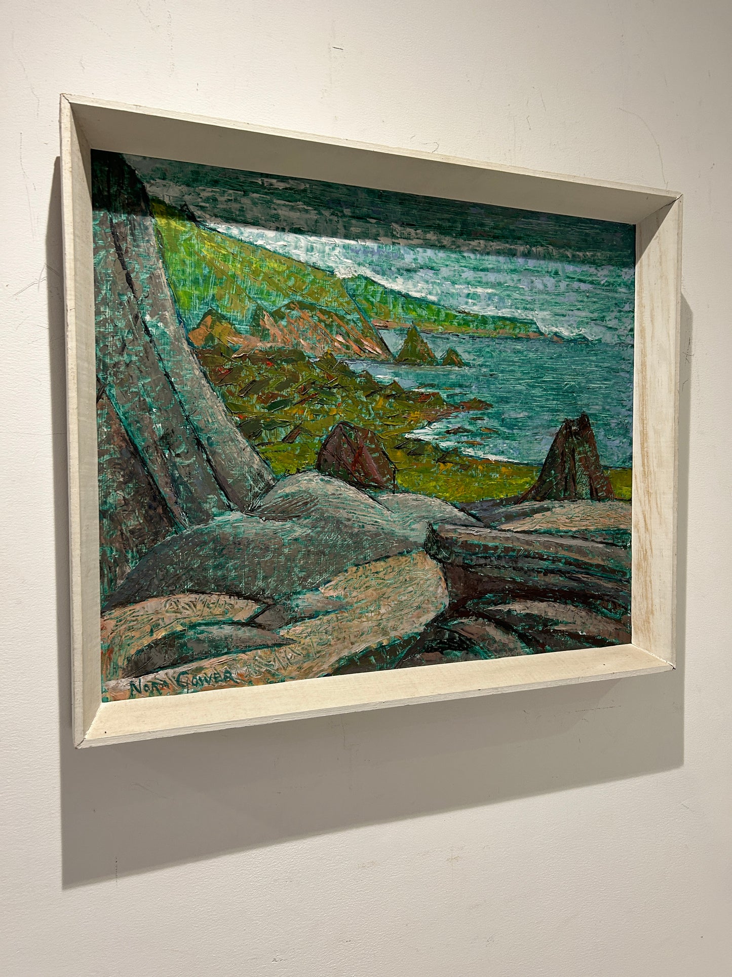 Perfect C 1950’s Vintage Abstract Coastal Landscape