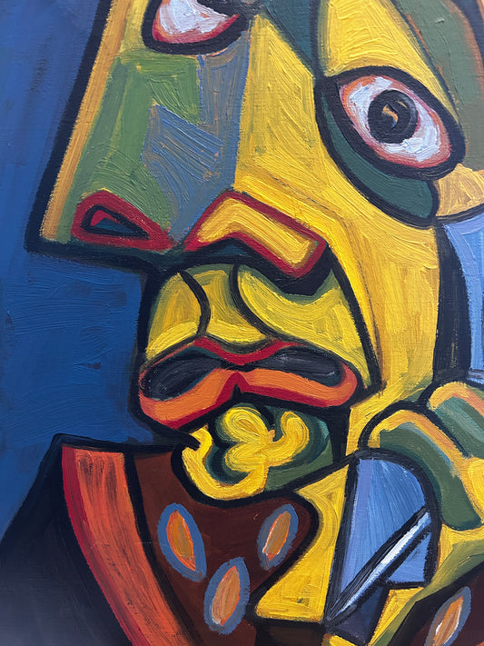 Picasso-esuqe Portrait oil on Canvas