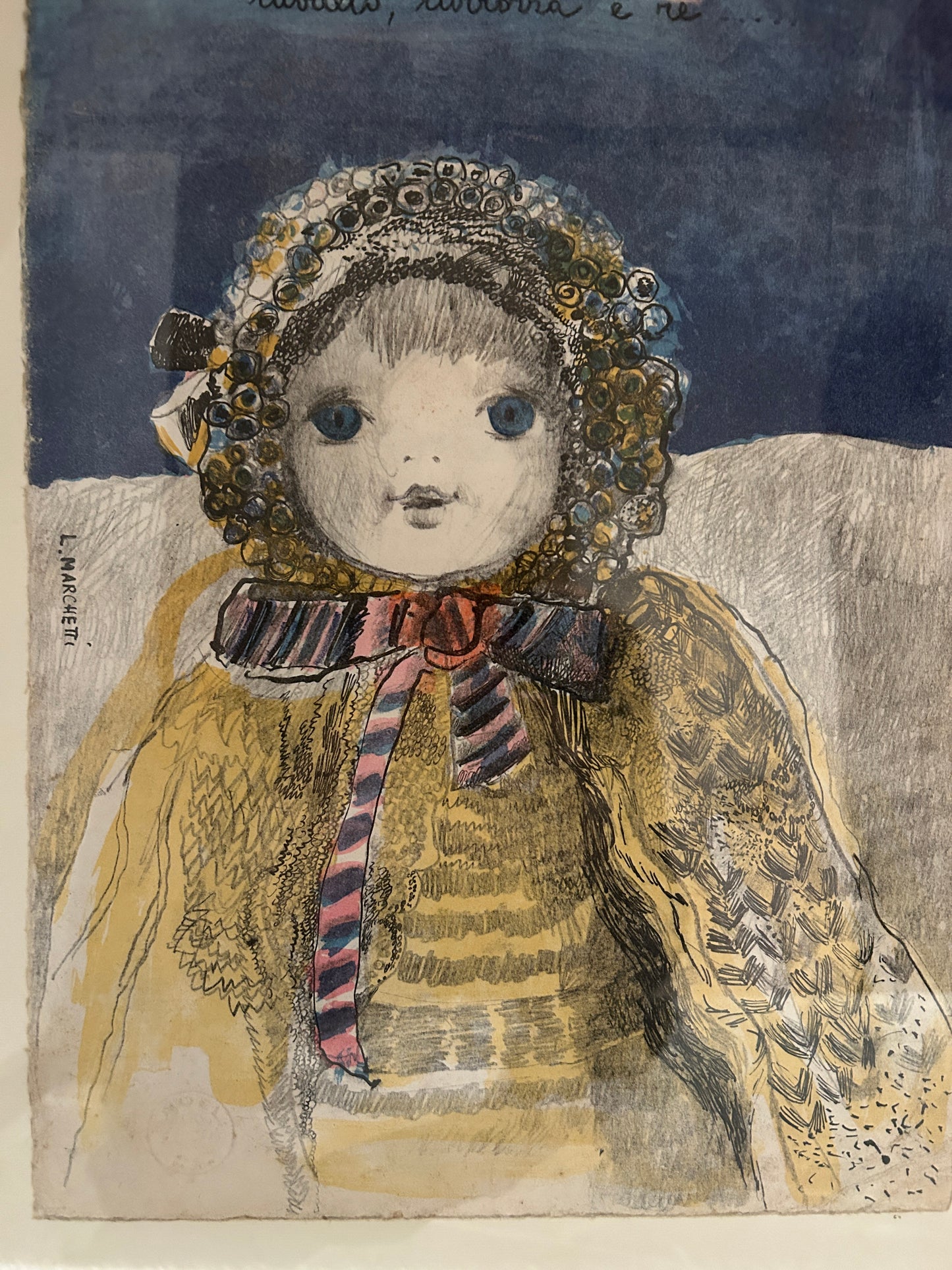 Pencil and Watercolour Italian Nursery Rhyme Drawing