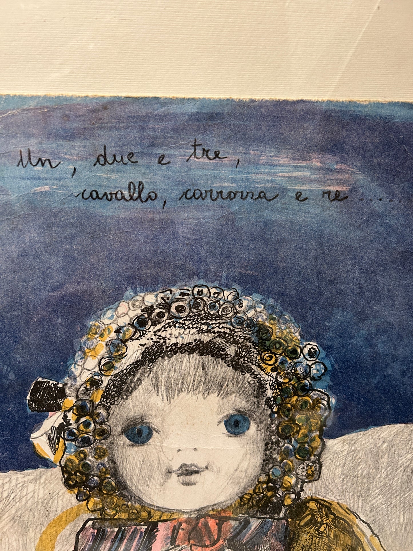 Pencil and Watercolour Italian Nursery Rhyme Drawing