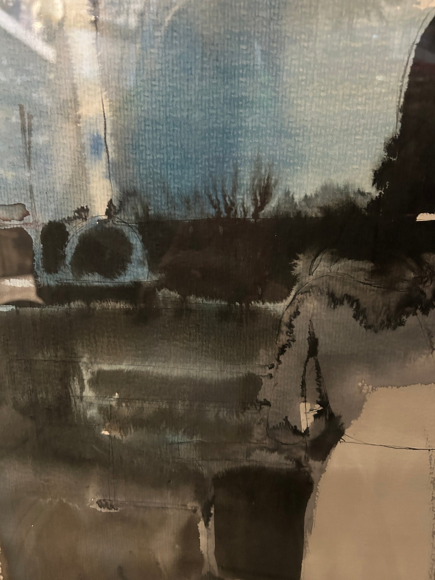 A Whimsical Mid Century Abstract Watercolour