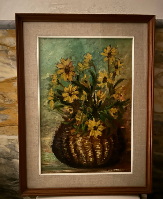 Black Eyed Susans Mid Century Still Life