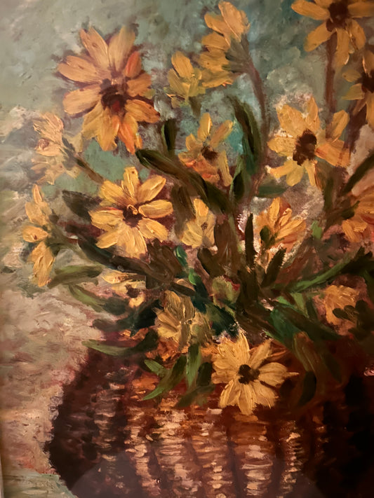 Black Eyed Susans Mid Century Still Life