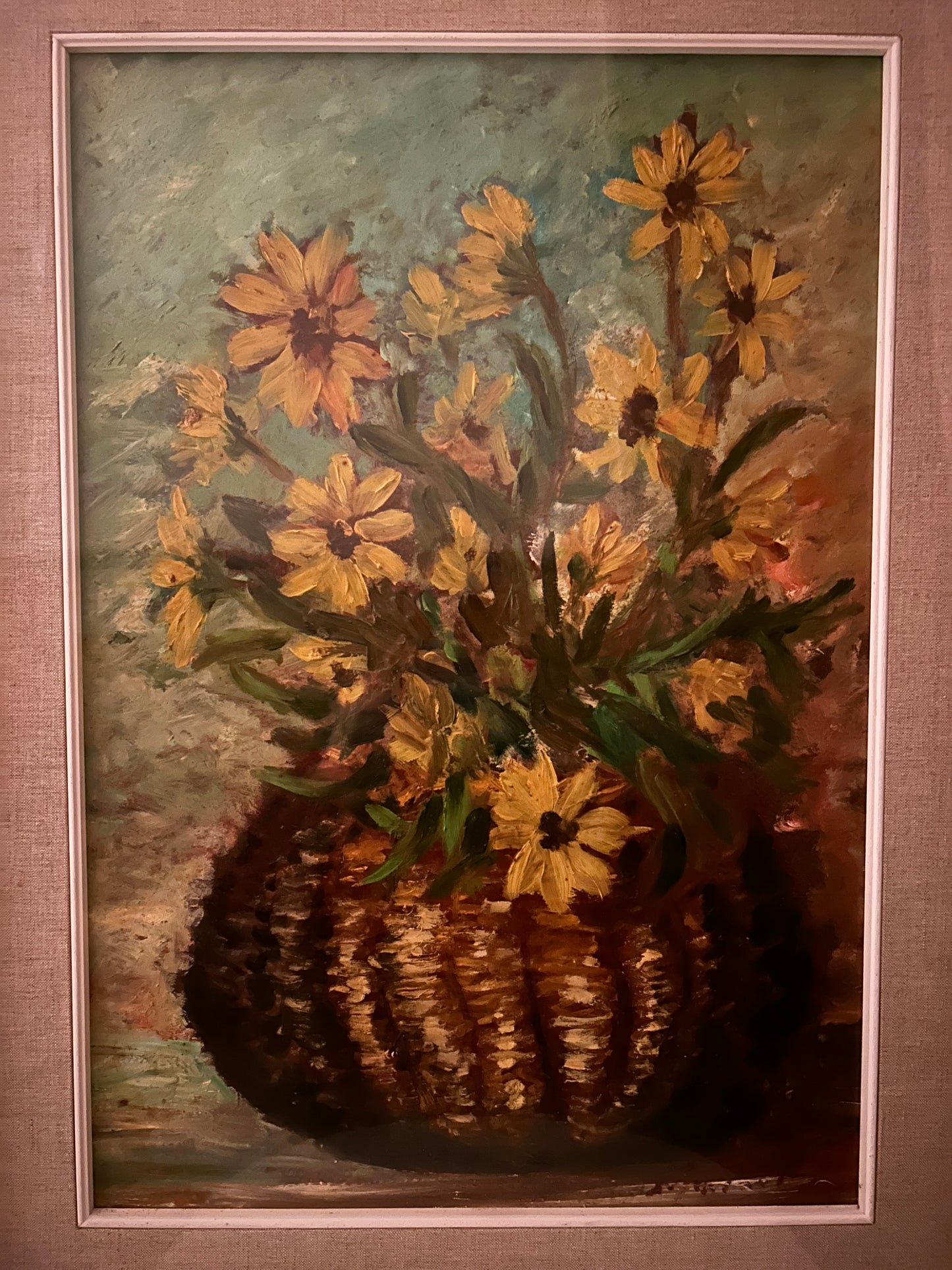 Black Eyed Susans Mid Century Still Life